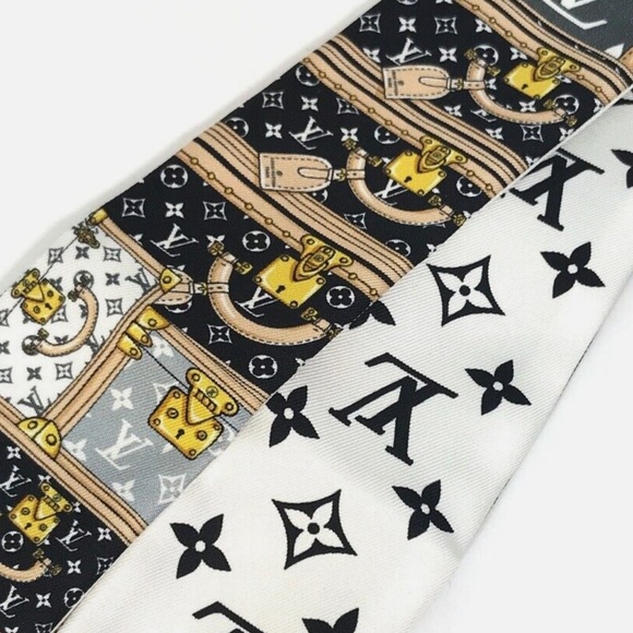 Authentic & New! LOUIS VUITTON Silk Monogram Let's Go BB Bandeau Black - Picture 10 of 16